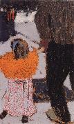 Edouard Vuillard Orange girl clothes oil